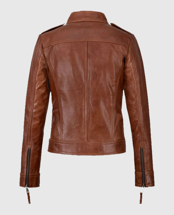 Jennifer Morrison Once Upon A Time Emma Swan Brown Leather Jacket