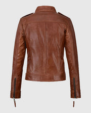 Jennifer Morrison Once Upon A Time Emma Swan Brown Leather Jacket