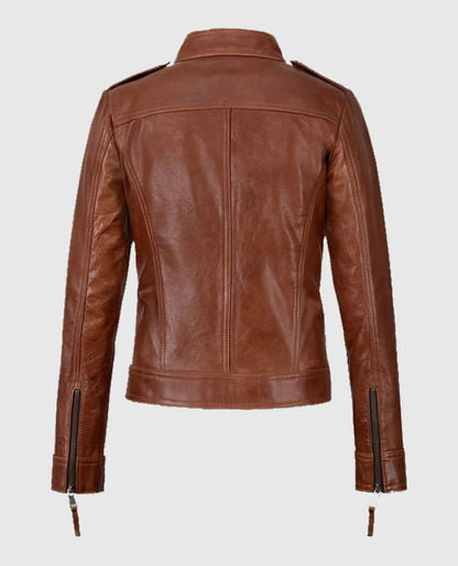 Jennifer Morrison Once Upon A Time Emma Swan Brown Leather Jacket