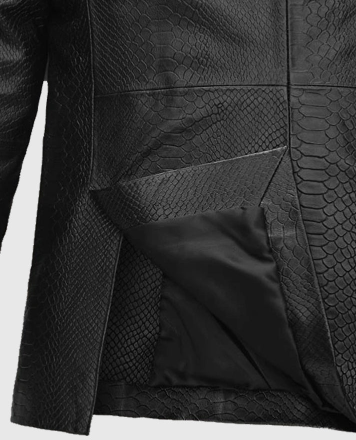 Men's Python Black Catwalk Leather Blazer