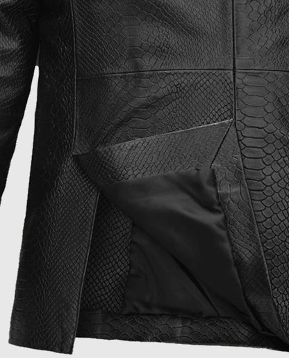 Men's Python Black Catwalk Leather Blazer