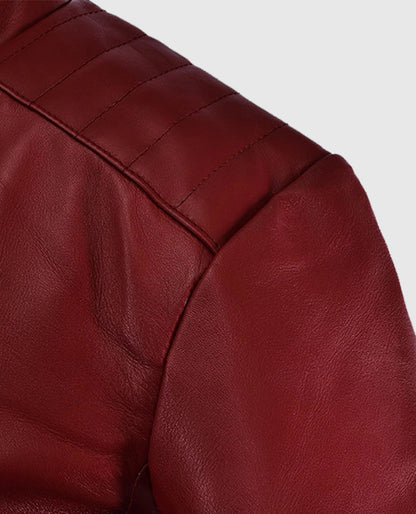 Kaya Scodelario Resident Evil Death Island Red Leather Jacket