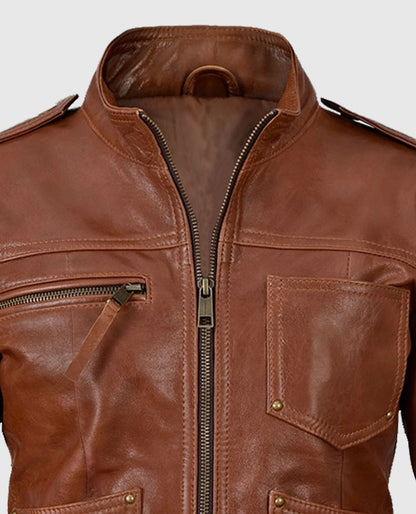 Jennifer Morrison Once Upon A Time Emma Swan Brown Leather Jacket