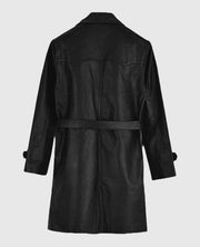 Vintage 1970's Leather Trench Coat For Mens