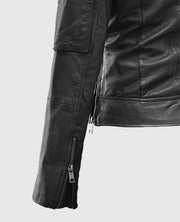 Karen Gillan Black Leather Jacket