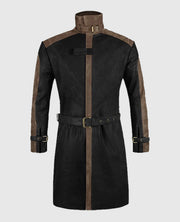 Aiden Pearce Watch Dog Black Leather Trench Coat