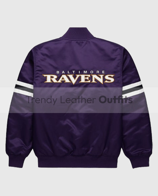 Baltimore Ravens Purple Bomber Varsity Jacket