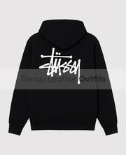 Basic Stussy Black Pullover Hoodie