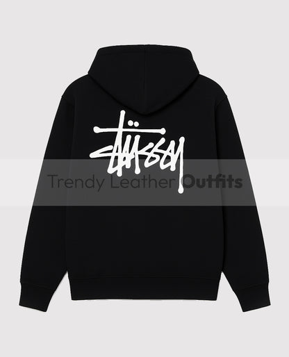 Basic Stussy Black Pullover Hoodie