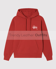 Basic Stussy Red Pullover Hoodie