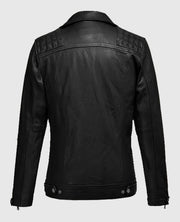  Biker Ironwood Black Leather Jacket