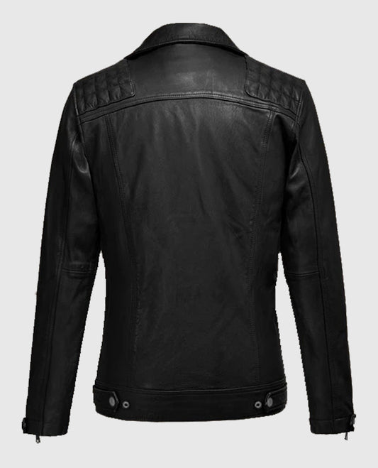  Biker Ironwood Black Leather Jacket