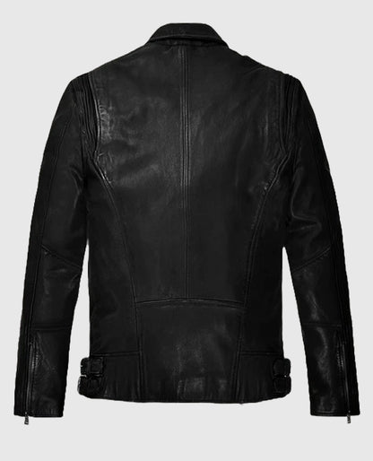  Black Falcon Rider Leather Jacket