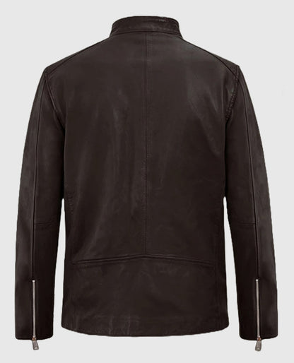 Brown Motorad Biker Leather Jacket