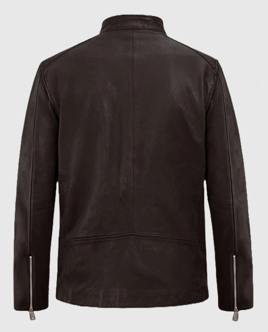 Brown Motorad Biker Leather Jacket