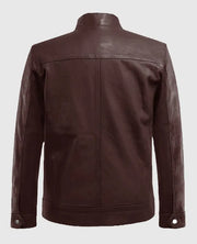  Burgundy Thunder Storm Biker Leather Jacket