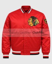 Chicago Blackhawks Starter Red Varsity Jacket