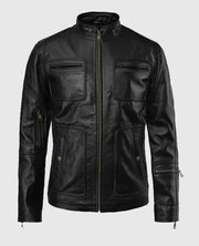  Chris Pine Kirk Black Leather Jacket