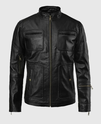 Chris Pine Kirk Black Leather Jacket