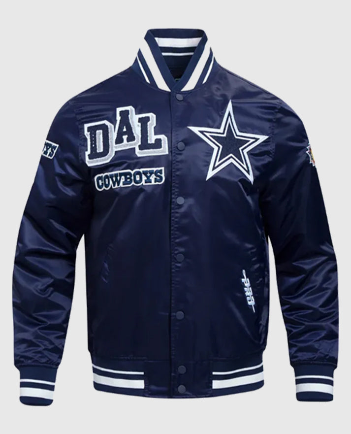 Dallas Cowboys Mashup Classic Rib Satin Jacket
