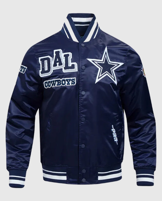 Dallas Cowboys Mashup Classic Rib Satin Jacket
