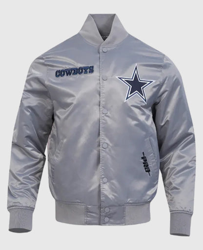 Dallas Cowboys Souvenir Gray Satin Jacket