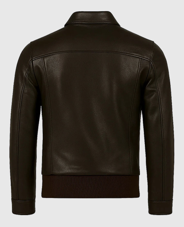 David Beckham Leather Jacket in Brown