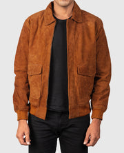 David Beckham Save Our Squad Brown Suede Leather Jacket