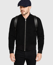David Beckham Suede Leather  Black Jacket