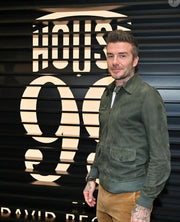  Beckham in Suede Green Leather Jacket 