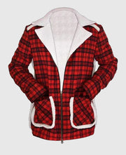 Deadpool Ryan Reynolds Wade Wilson Red Shearling Jacket