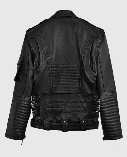 Deadwood Black Moto Style Leather Jacket