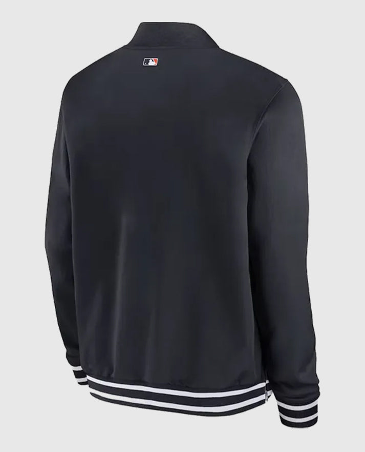 Detroit Tigers Black Bomber Black Full-Zip Jacket