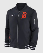 Detroit Tigers Black Bomber Full-Zip Jacket