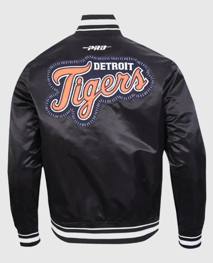 Detroit Tigers Diy Pick Stitch Classic Rib Satin Jacket
