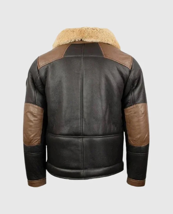 F-35 Aviator Chocolate Sheepskin Jacket