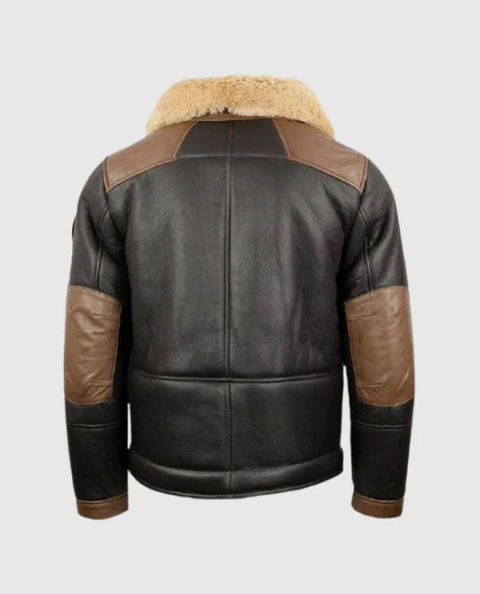 F-35 Aviator Chocolate Sheepskin Jacket