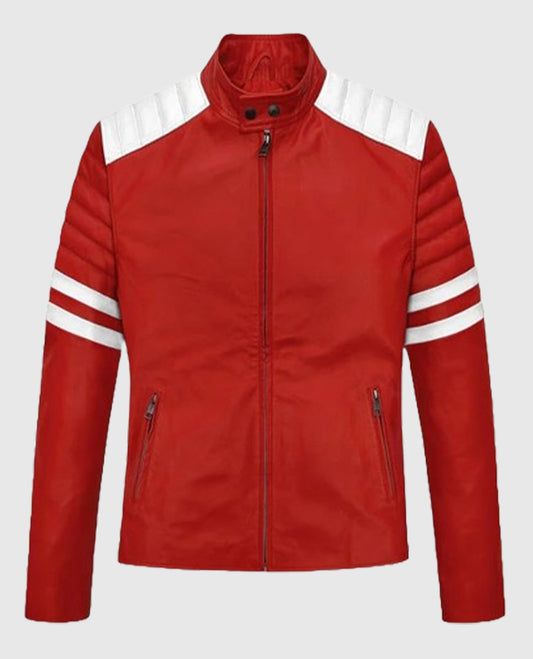  Fight Club Tyler Durden's Red Leather Jacket