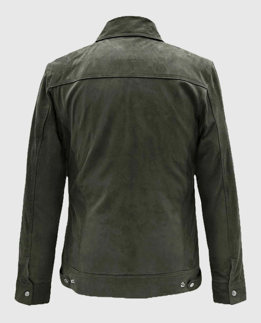 Frodo Green Suede Leather Jacket