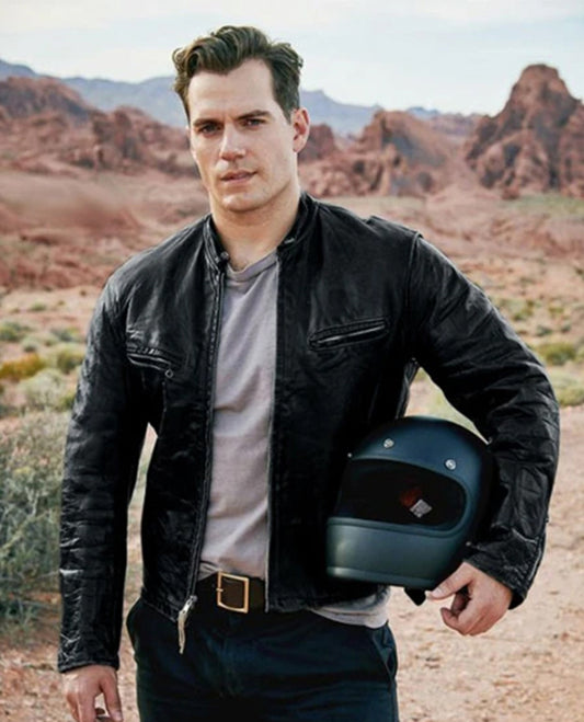 Henry Cavill  Biker Leather Jacket