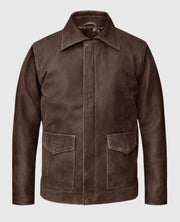 Indiana Jones Vintage Brown Leather Jacket