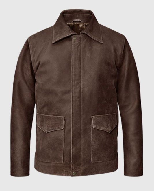 Indiana Jones Vintage Brown Leather Jacket