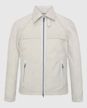 Jason Statham Fast X off White Leather Jacket