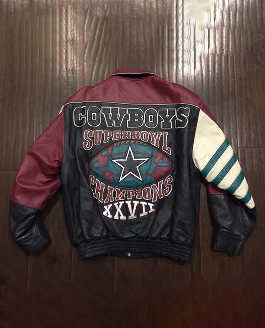 Jeff Hamilton Dallas Cowboy Varsity Leather jacket