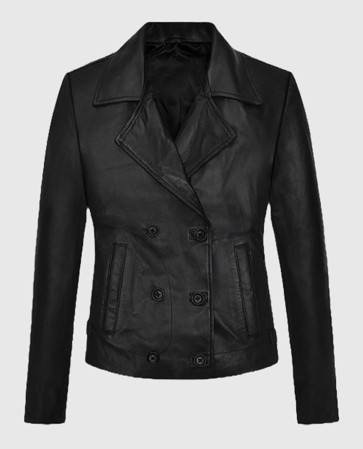 Jennifer Lawrence Black Leather Jacket