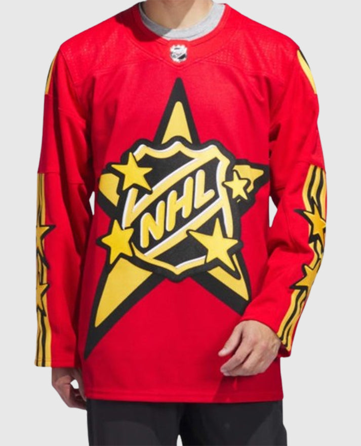 Justin Bieber NHL All-Star Red Jersey