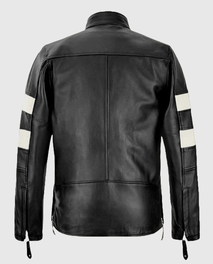Keanu Reeves Black Leather Biker Jacket