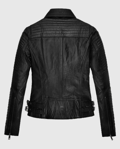 Keira Knightley Black  Leather Jacket