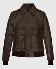 Kendall Jenner Leather Bomber Jacket