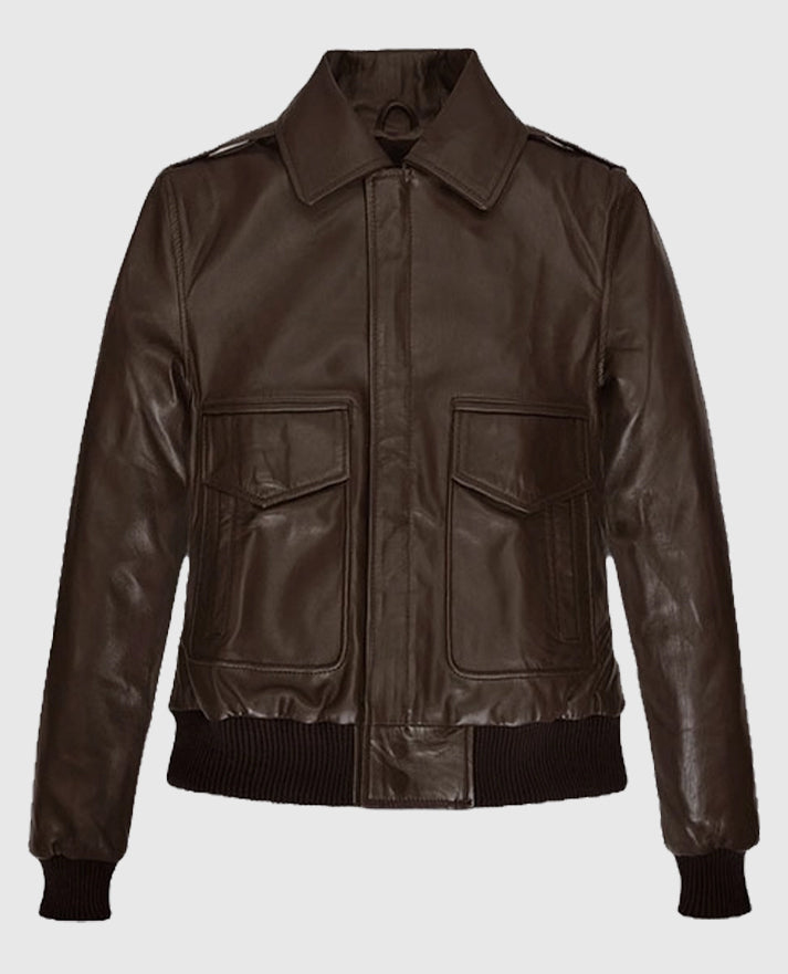 Kendall Jenner Leather Bomber Jacket